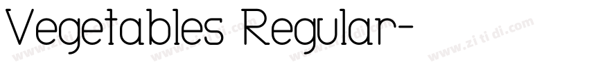 Vegetables Regular字体转换